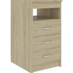 Kasten & Opbergmeubelen*vidaXL Ladekast 40x50x76 cm bewerkt hout kleurig Sonoma eiken