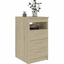 Kasten & Opbergmeubelen*vidaXL Ladekast 40x50x76 cm bewerkt hout kleurig Sonoma eiken