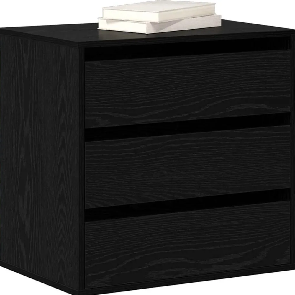 Ladenkast met lade Zwart 60 x 41 x 58 cm Bewerkt hout>vidaXL Online