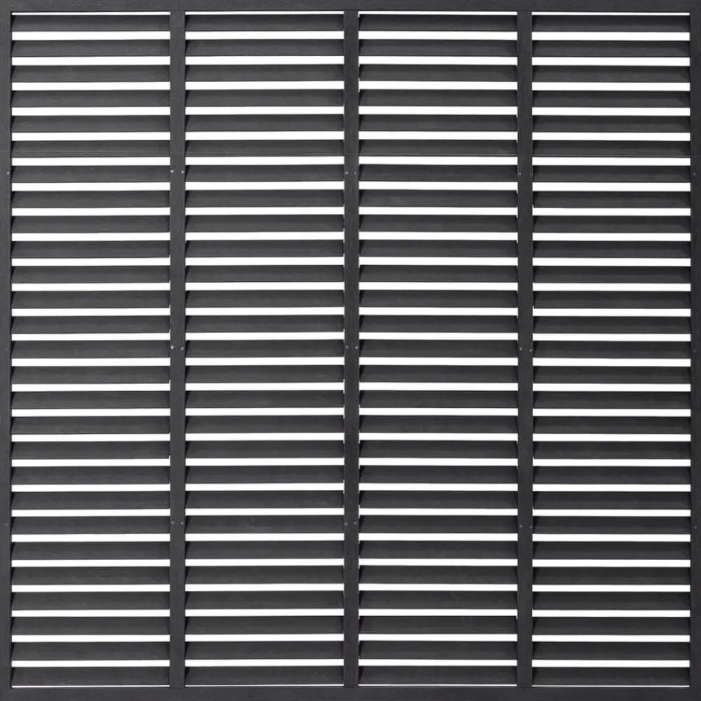 Tuinafscheidingen*vidaXL Lamellenhek 180x180 cm HKC Grijs