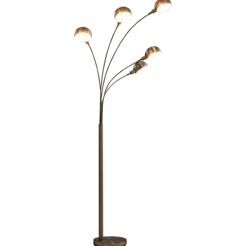 Lamp staand 5xE14 200 cm zilverkleurig>vidaXL Best