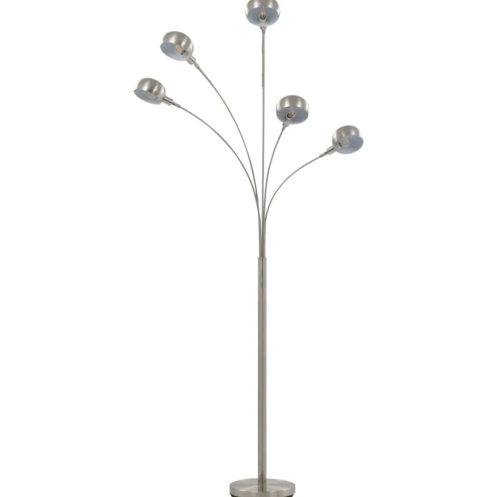 Lamp staand 5xE14 200 cm zilverkleurig>vidaXL Best