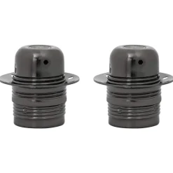 Verlichtingsaccessoires*vidaXL Lamphouders 2 st E27 glanzend zwart