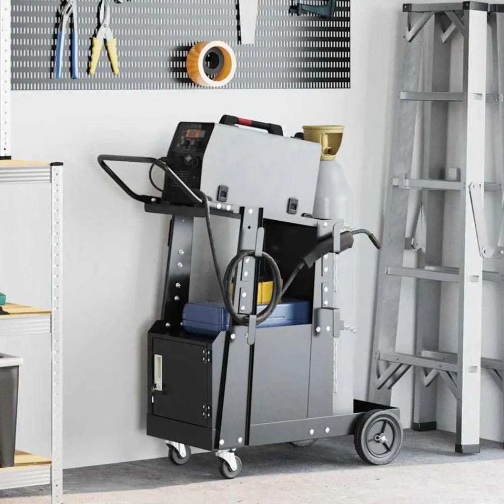 Gereedschap*vidaXL Laswagen Zwart 91 x 47 x 96 cm Staal