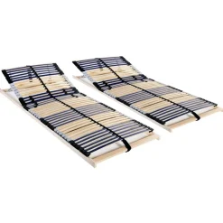 Bedden & Accessoires*vidaXL Lattenbodems 2 st met 42 latten 7 zones 70x200 cm