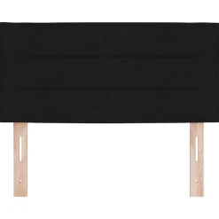 Bedden & Accessoires*vidaXL LED Hoofdbord met LED-stripverlichting 80 cm Stof Zwart