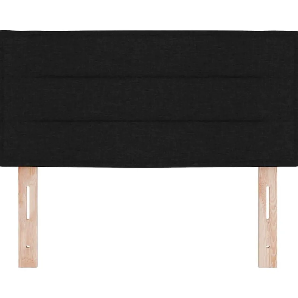 Bedden & Accessoires*vidaXL LED Hoofdbord met LED-stripverlichting 80 cm Stof Zwart