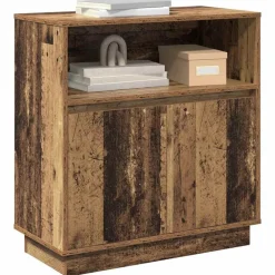 Kasten & Opbergmeubelen*vidaXL LED Sideboard Oudhout 71 x 34,5 x 75 cm Bewerkt hout Oud hout