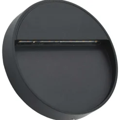 LED-buitenwandlampen 2 st 3 W rond zwart><noscript><img width=