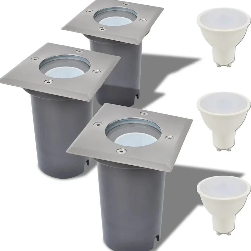 LED-Grondspots buiten 3 stuks vierkant>vidaXL Sale