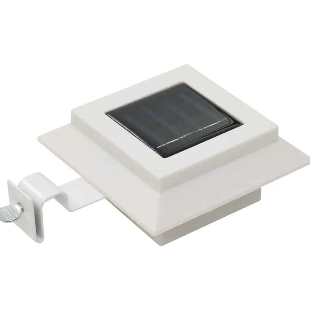 Verlichting*vidaXL LED-solarlampen vierkant 12 cm 6 st Wit