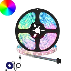 Verlichting*vidaXL LED-strip 2 pcs Zwart en transparant 2500 mm Koper en kunststof