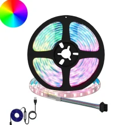 Verlichting*vidaXL LED-strip 2 pcs Zwart en transparant 2300 mm Koper en kunststof