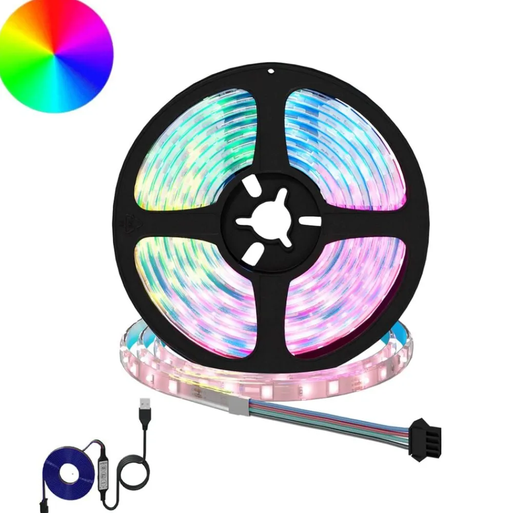 Verlichting*vidaXL LED-strip 2 pcs Zwart en transparant 2300 mm Koper en kunststof