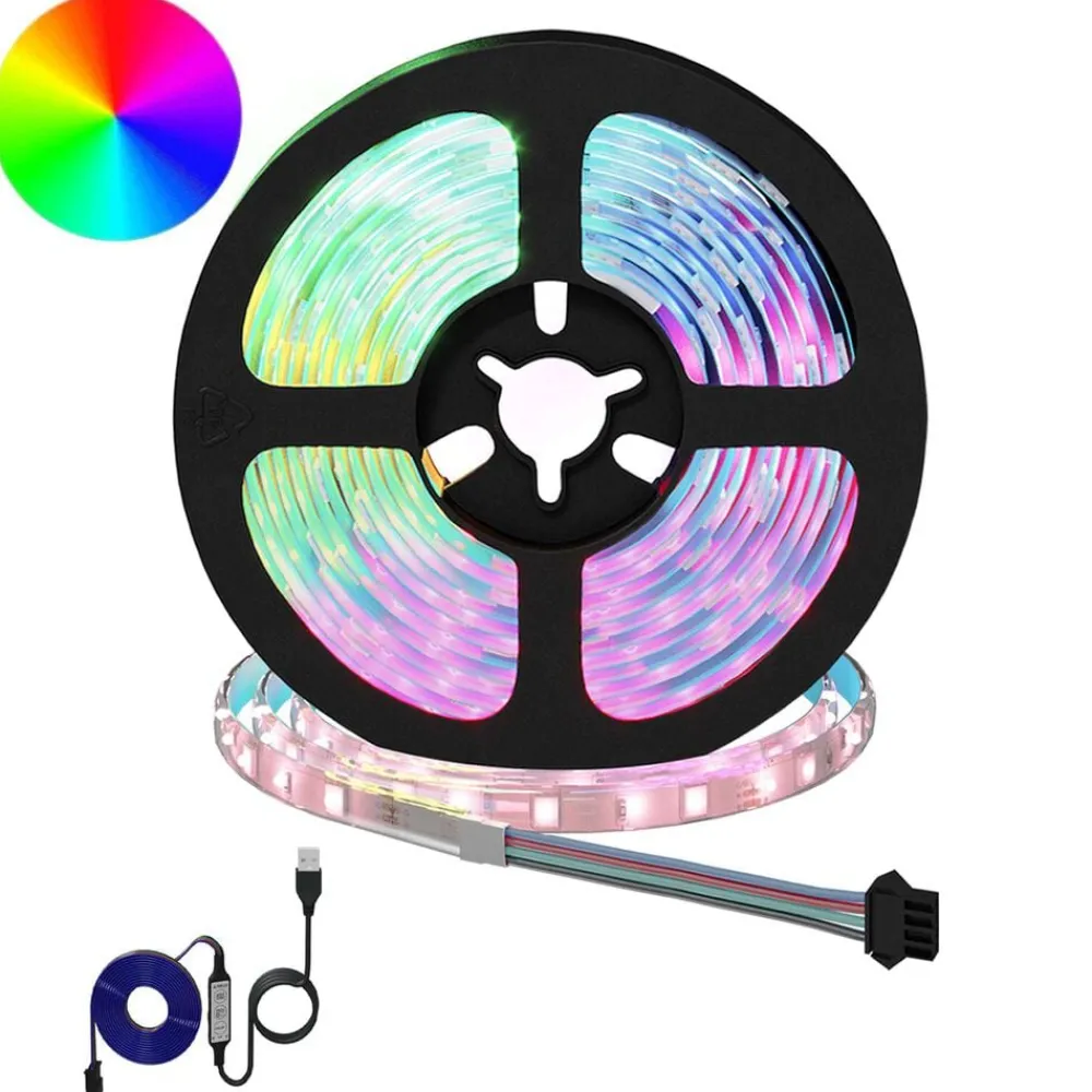 LED-strip 2 pcs Zwart en transparant 2500 mm Koper en kunststof>vidaXL Hot