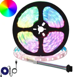 LED-strip 2 pcs Zwart en transparant 5100 mm Koper en kunststof>vidaXL New