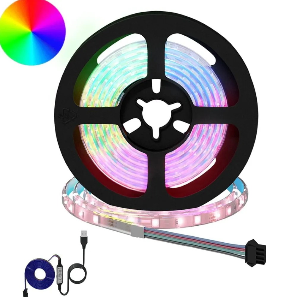 LED-strip 2 pcs Zwart en transparant 1300 mm Koper en kunststof>vidaXL
