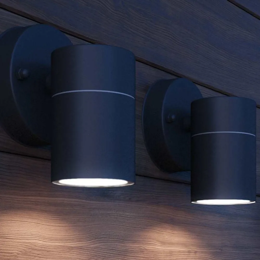 LED-wandlamp buiten neerwaarts RVS 2 st>vidaXL New
