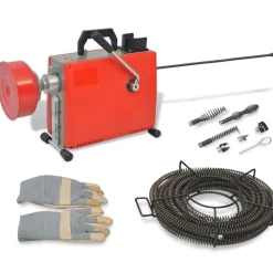 Leidingreinigingsmachine 250 W 15 m x 16 mm 4,5 m x 9,5 mm>vidaXL New