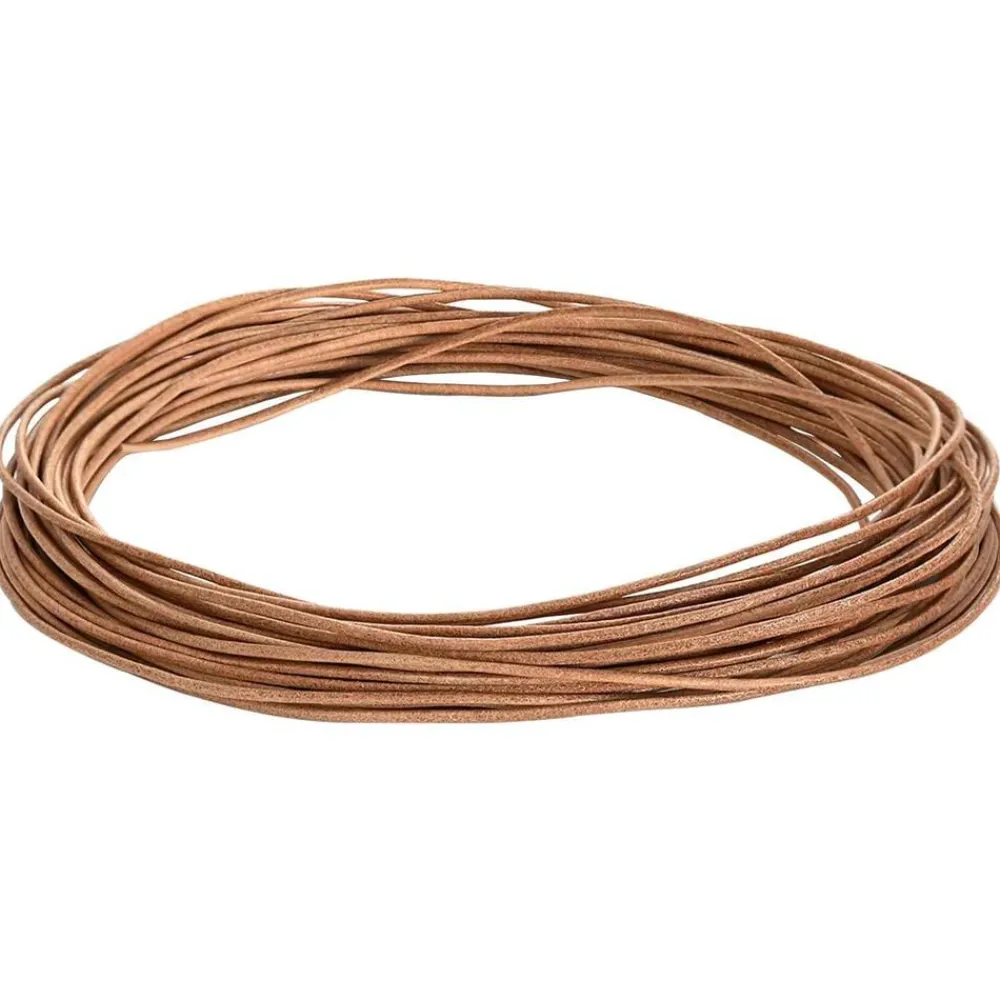 Kunst & Entertainment*vidaXL Leren Koord Ø1 mm x 5 m Leer Bruin