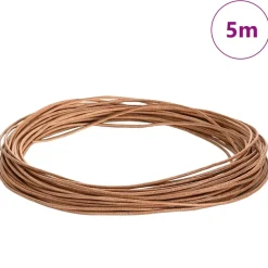 Kunst & Entertainment*vidaXL Leren Koord Ø1 mm x 5 m Leer Bruin