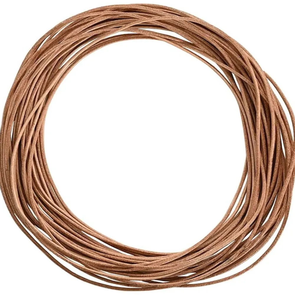 Kunst & Entertainment*vidaXL Leren Koord Ø1 mm x 5 m Leer Bruin
