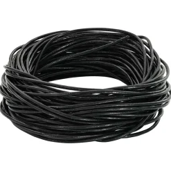 Kunst & Entertainment*vidaXL Leren Koord Ø1 mm x 5 m Leer Zwart