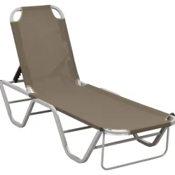 Ligbed aluminium en textileen>vidaXL New