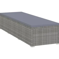 Ligbed met kussen poly rattan><noscript><img width=