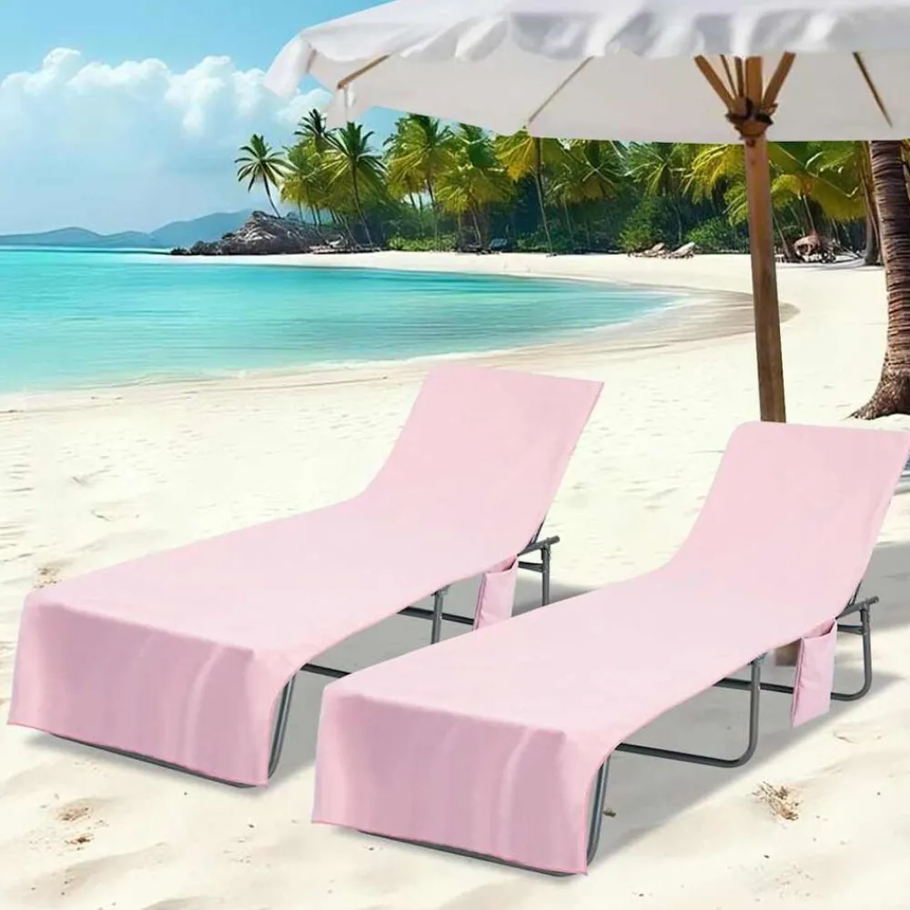 Ligbedhanddoeken 2 pcs 210 x 75 cm Polyester en Polyamide>vidaXL Best