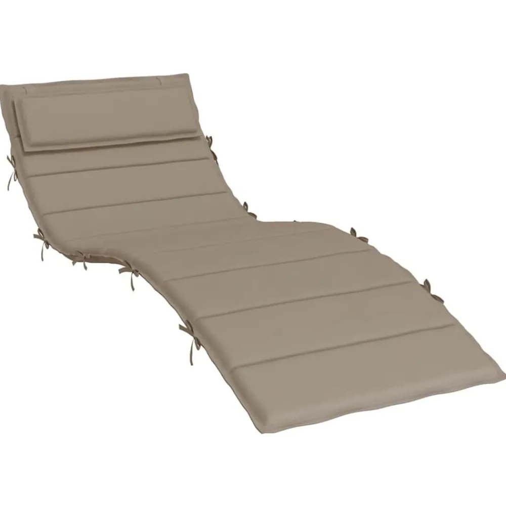 Ligbedkussen 180x60x4 cm oxford stof taupe>vidaXL Best