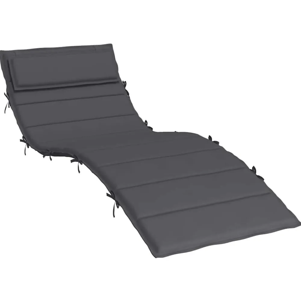 Woon- & Tuinaccessoires*vidaXL Ligbedkussen 180x60x4 cm oxford stof kleurig Antraciet
