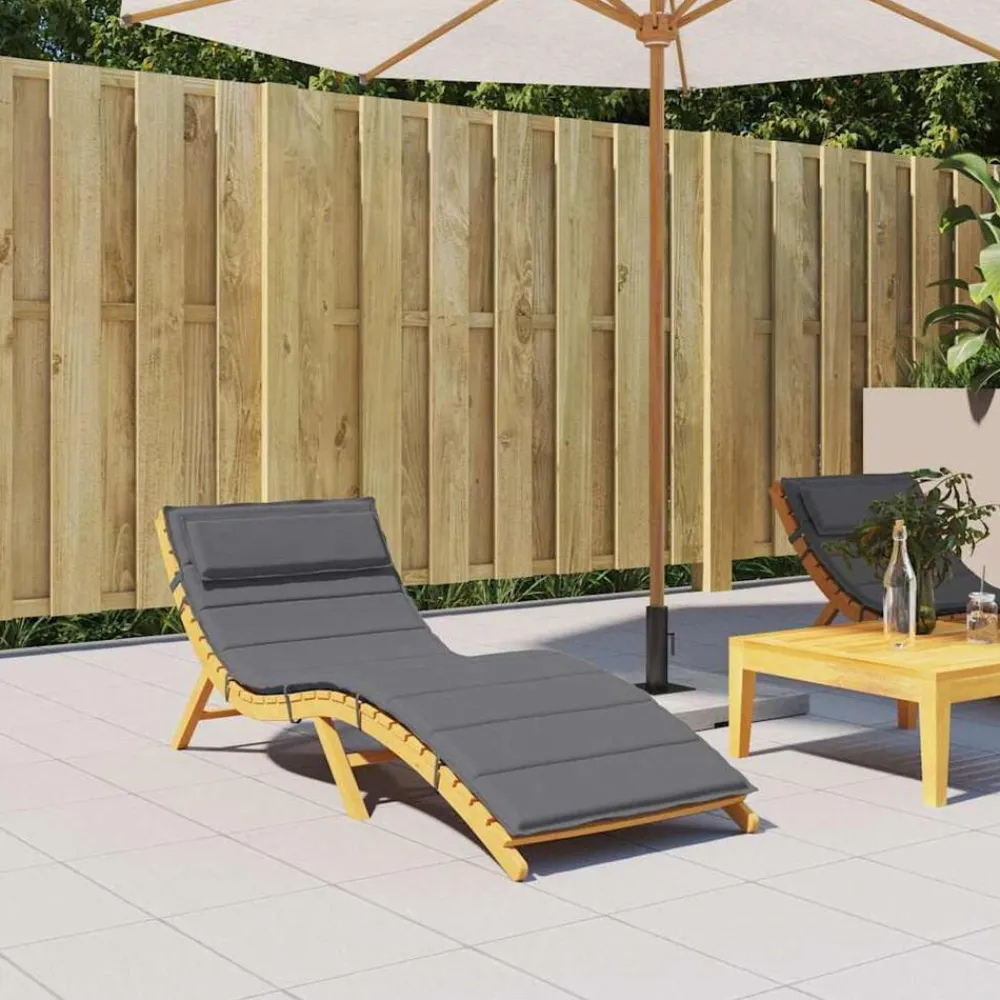 Woon- & Tuinaccessoires*vidaXL Ligbedkussen 180x60x4 cm oxford stof kleurig Antraciet