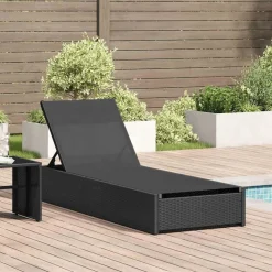 Ligstoel 200.5 x 70 x 75 cm poly rattan>vidaXL Hot