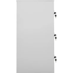 Kasten & Opbergmeubelen*vidaXL Lockerkast 90x45x92,5 cm staal Lichtgrijs en blauw