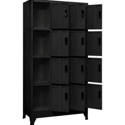 Kasten & Opbergmeubelen*vidaXL Lockerkast 90x45x180 cm staal Zwart