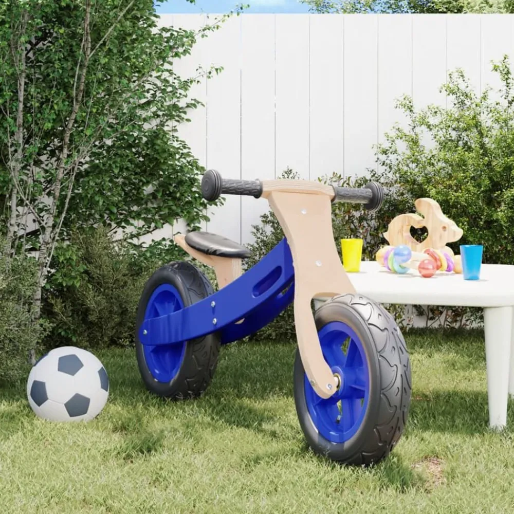Speelgoed*vidaXL Loopfiets voor kinderen met luchtbanden Blauw