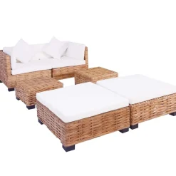 Loungeset natuurlijk rattan 16-delig><noscript><img width=