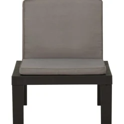 Loungestoel met kussen kunststof>vidaXL Sale