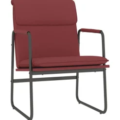 Stoelen*vidaXL Loungestoel 55x64x80 cm kunstleer Wijnrood