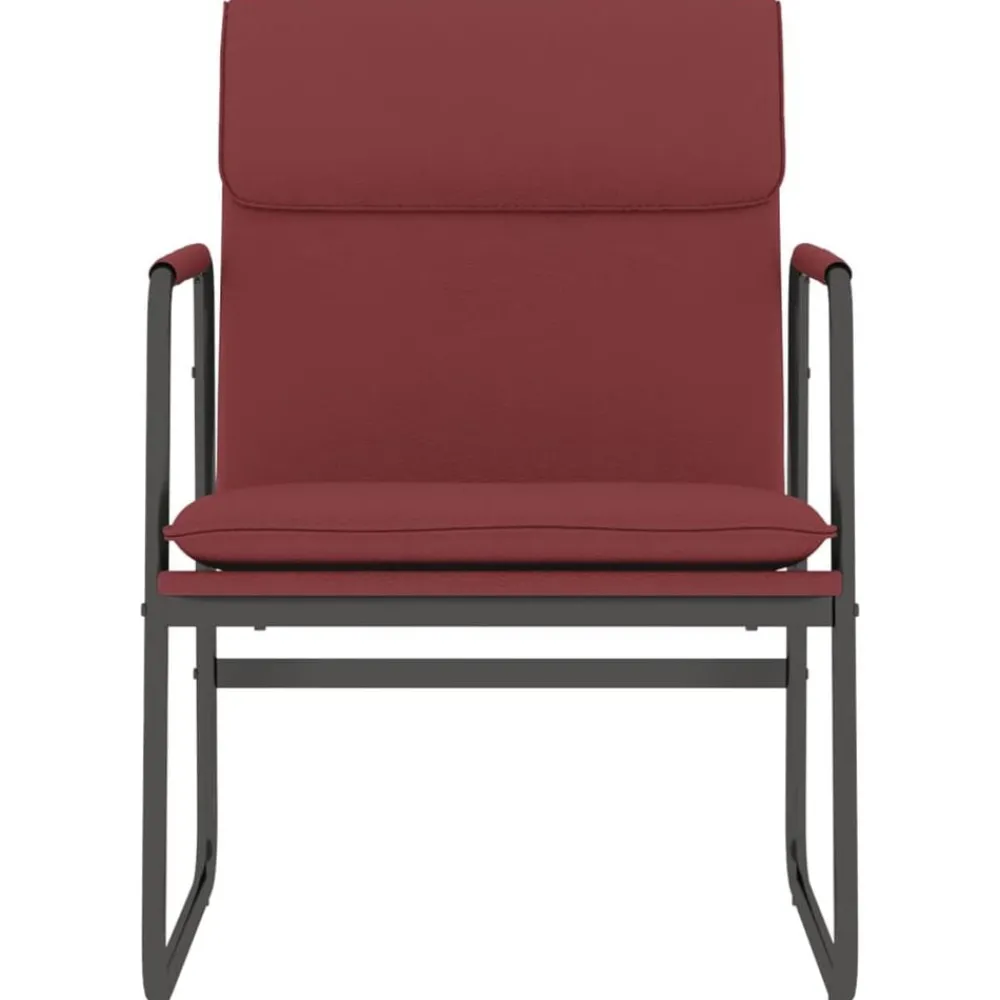 Stoelen*vidaXL Loungestoel 55x64x80 cm kunstleer Wijnrood