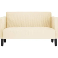 Banken*vidaXL Loveseat bank 109 cm corduroy stof crèmekleurig Crème