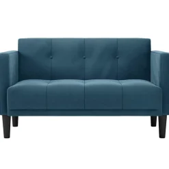 Banken*vidaXL Loveseat bank 111 cm fluweel Blauw