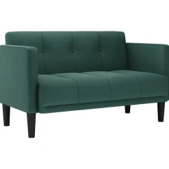 Banken*vidaXL Loveseat Bank 111 cm Stof Donkergroen