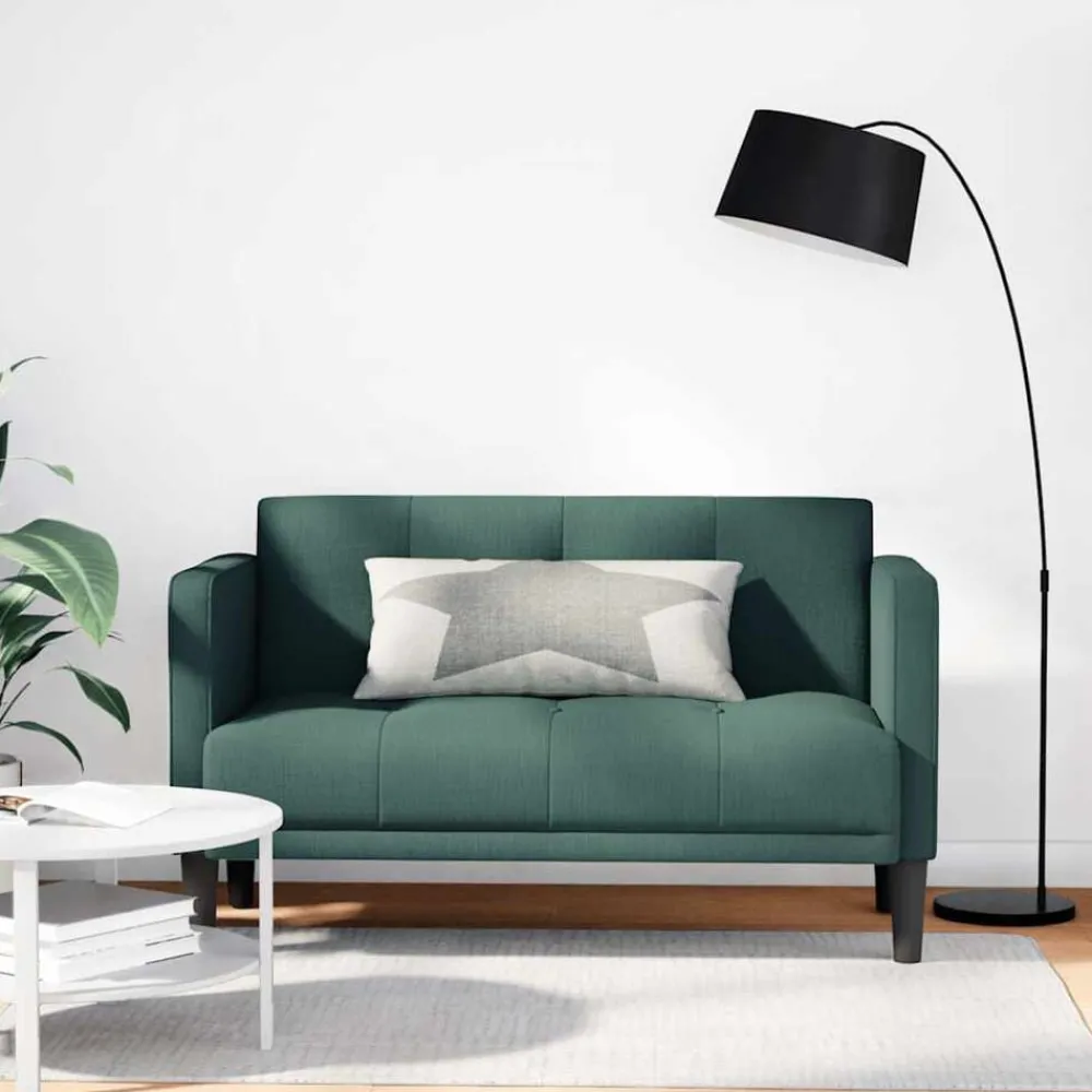 Banken*vidaXL Loveseat Bank 111 cm Stof Donkergroen