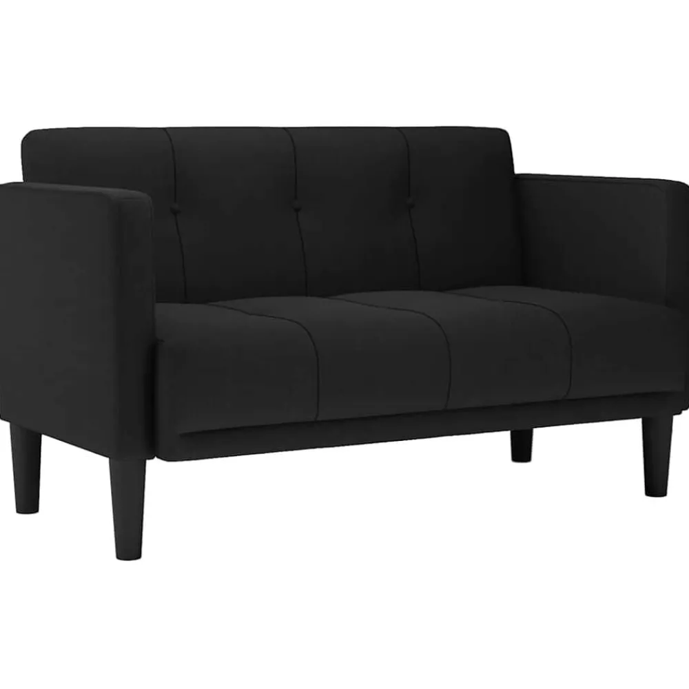Banken*vidaXL Loveseat Bank 111 cm Stof Zwart