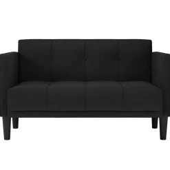 Banken*vidaXL Loveseat Bank 111 cm Stof Zwart