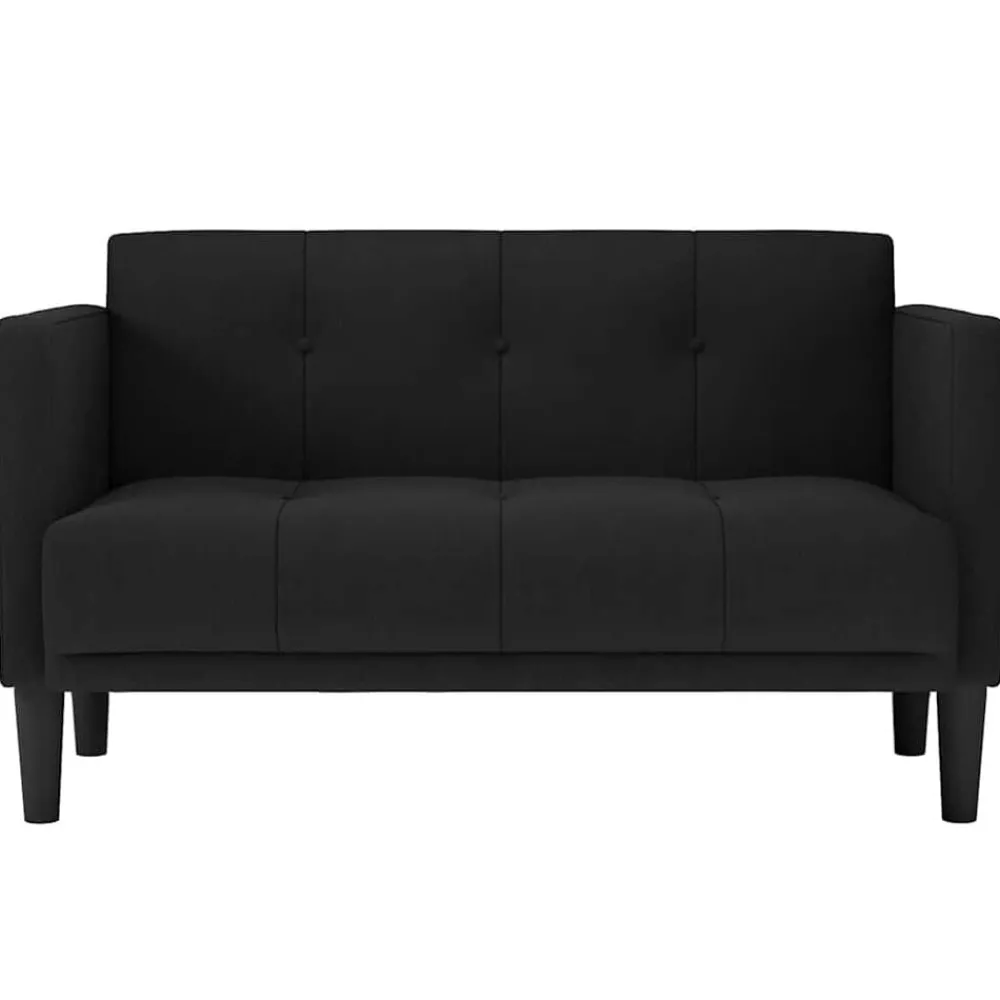 Banken*vidaXL Loveseat Bank 111 cm Stof Zwart