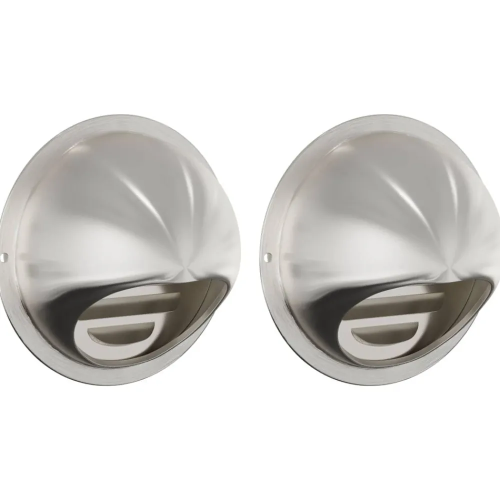 Huishoudelijke Apparaten*vidaXL Luchtventilatie roosters 2 pcs Zilver 80 mm Roestvrij staal
