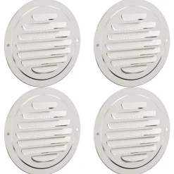Huishoudelijke Apparaten*vidaXL Luchtventilatie roosters 4 pcs Zilver 80 mm Roestvrij staal